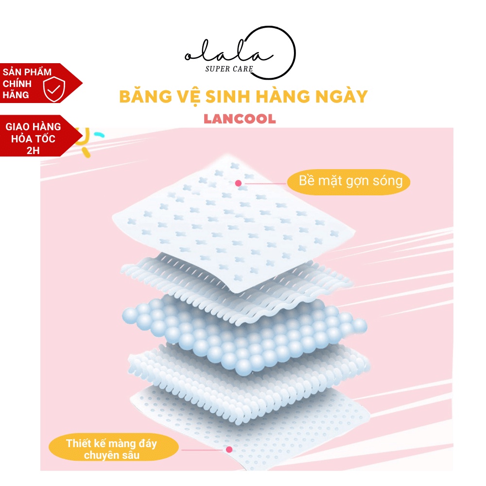 Băng vệ sinh hàng ngày LANCOOL size 155mm,245mm SIÊU MỎNG,SIÊU MỀM,SIÊU THẤM