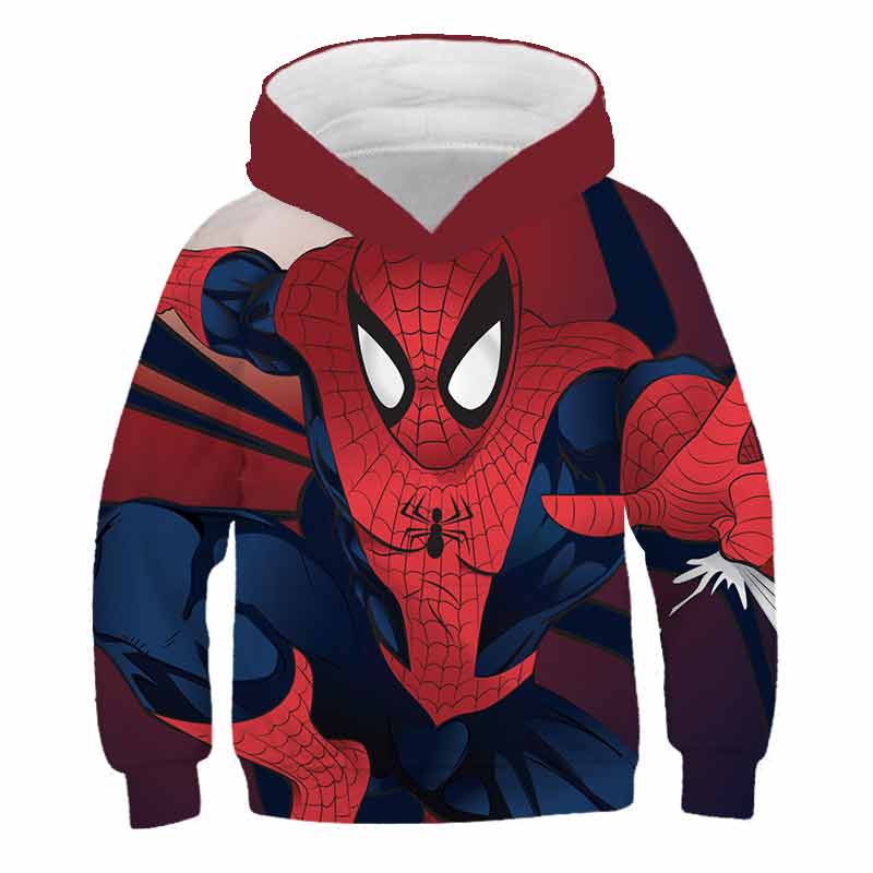 Áo Hoodie Mùa Đông 2022 In Hình Hoạt Hình Nhện Một Mảnh Cho Trẻ Em Mới M Rvel- Spiderm N