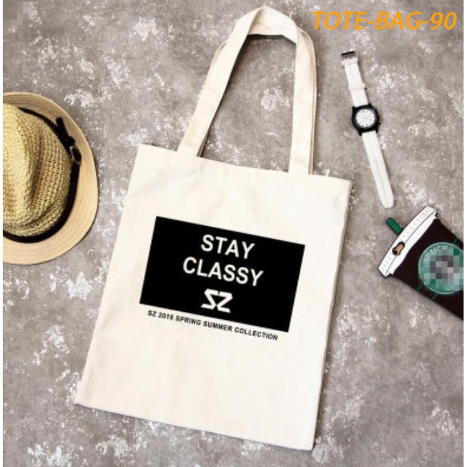 Mitavo Túi Tote Vải Mềm Vừa A4 Có Dây Kéo TOTE-BAG-90