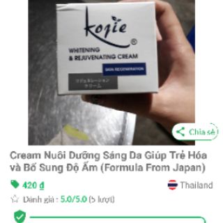 Kem tái tạo da Kojie