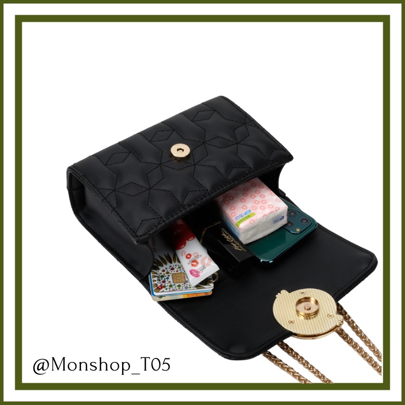 🌸sẵn🌸 Túi xách da mềm đeo chéo nữ CEEKAY chính hãng họa tiết ngôi sao khóa tròn - T05