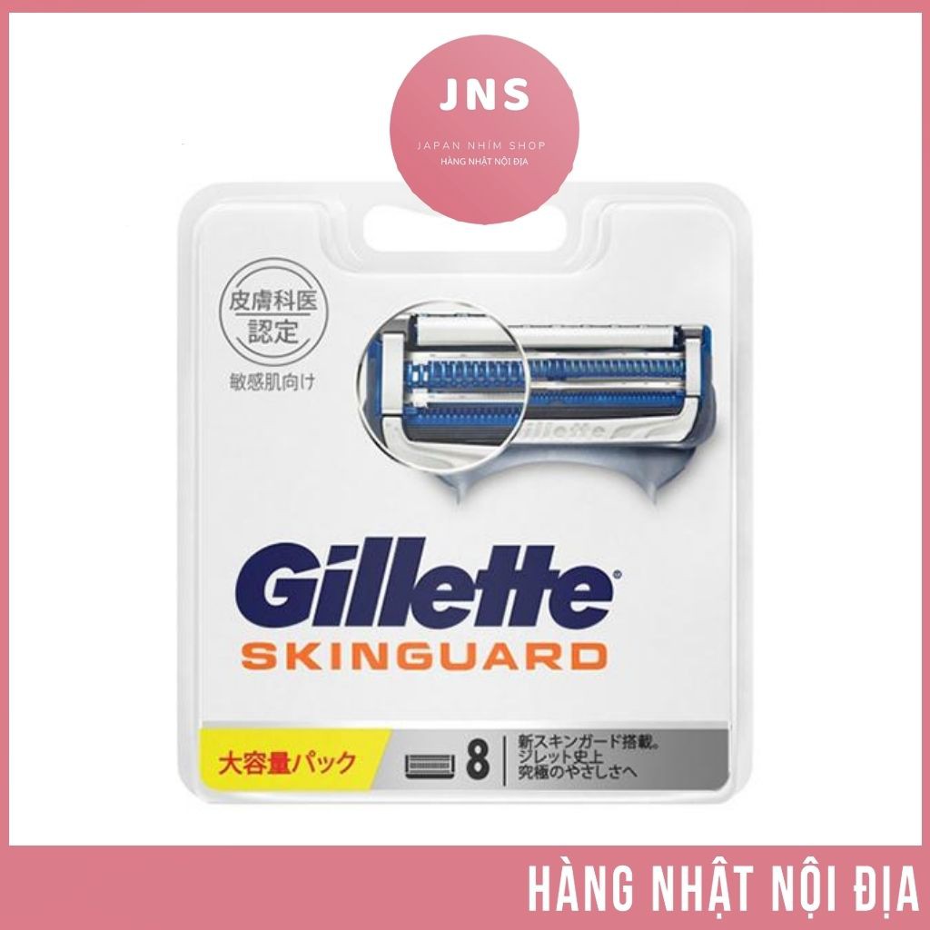 Lưỡi thay thế dao cạo râu cao cấp Gillette Fusion Skinguard vỉ 4 cái dành cho da nhạy cảm