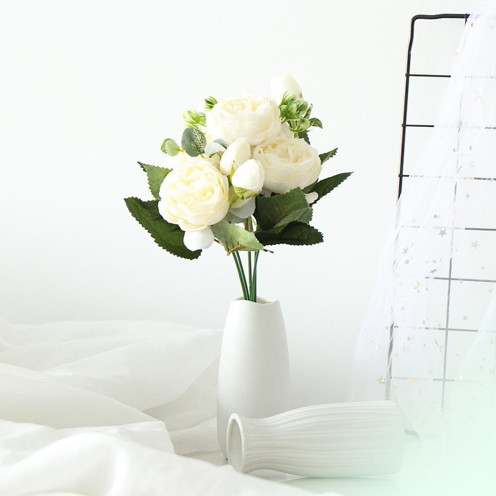 SUYO Bó Hoa Hồng Nhân Tạo 9 Đầu 30cm Trang Trí Tiệc Cưới / Nội Thất Nhà