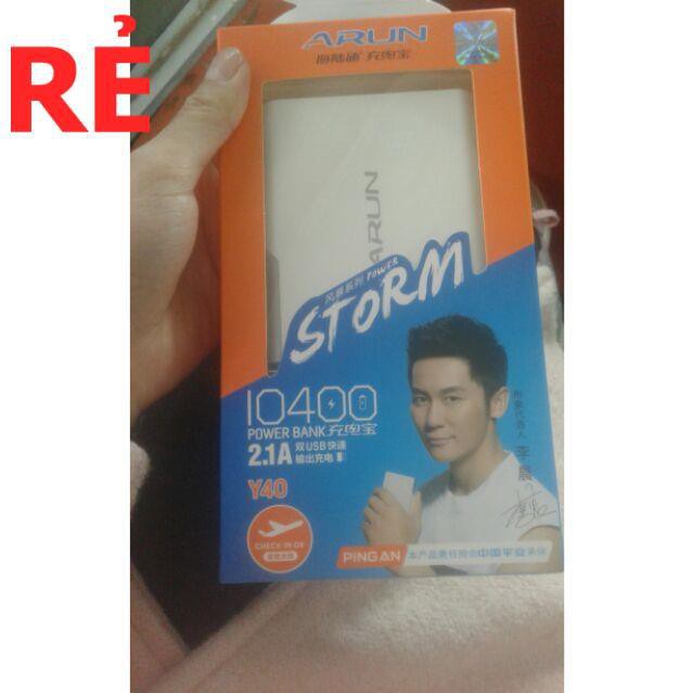 Sạc dự phòng ARUN Y40 10400mAh Giá SIÊU SIÊU TỐT!