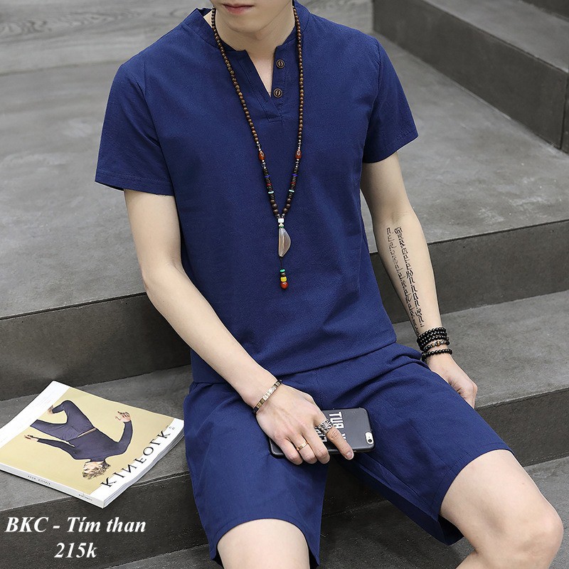 Bộ Đũi Nam cổ tàu cao cấp AVT chất liệu đũi mát mẻ, Bộ Quần Áo hè phong cách trẻ trung, năng động | BigBuy360 - bigbuy360.vn