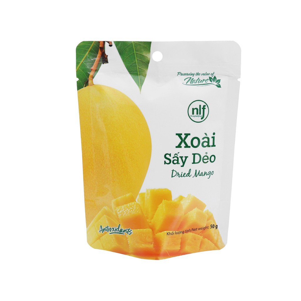 10 Túi Xoài sấy dẻo Nonglamfood 50g | Healthy Snack | Ăn vặt văn phòng | Ăn vặt tốt cho sức khỏe | Trái cây sấy