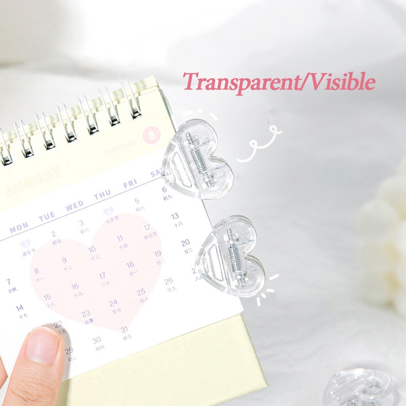 Kẹp Giấy Trong Suốt Hình Trái Tim