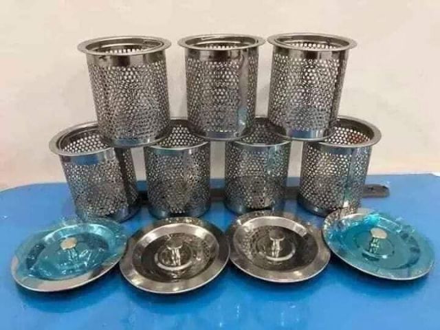 Set giỏ kèm nắp bồn rửa bát