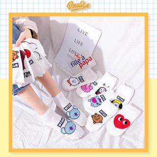 Vớ Cotton cổ ngắn họa tiết hoạt hình dễ thương cho bé gái