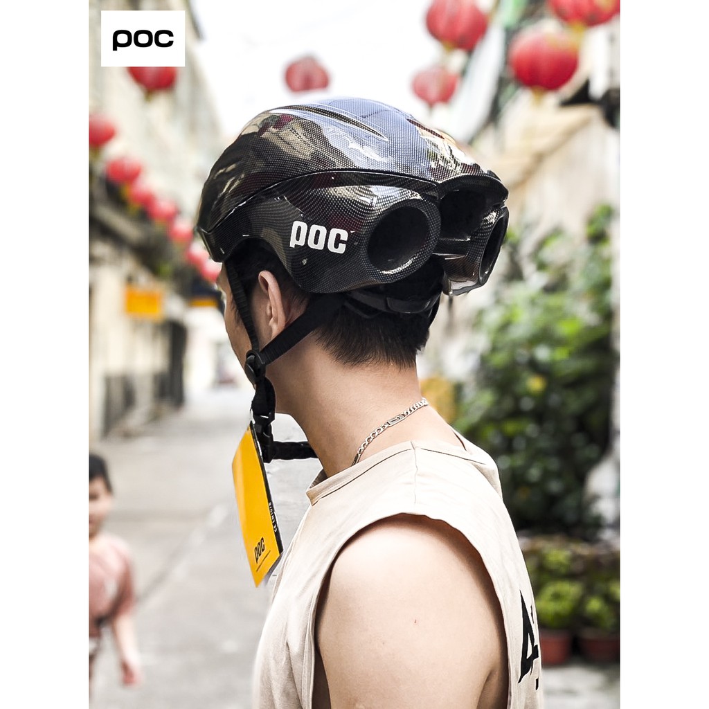 Nón thể thao POC 02 Ống Bô VÂN CACBON MINI tặng túi đựng nón và hộp