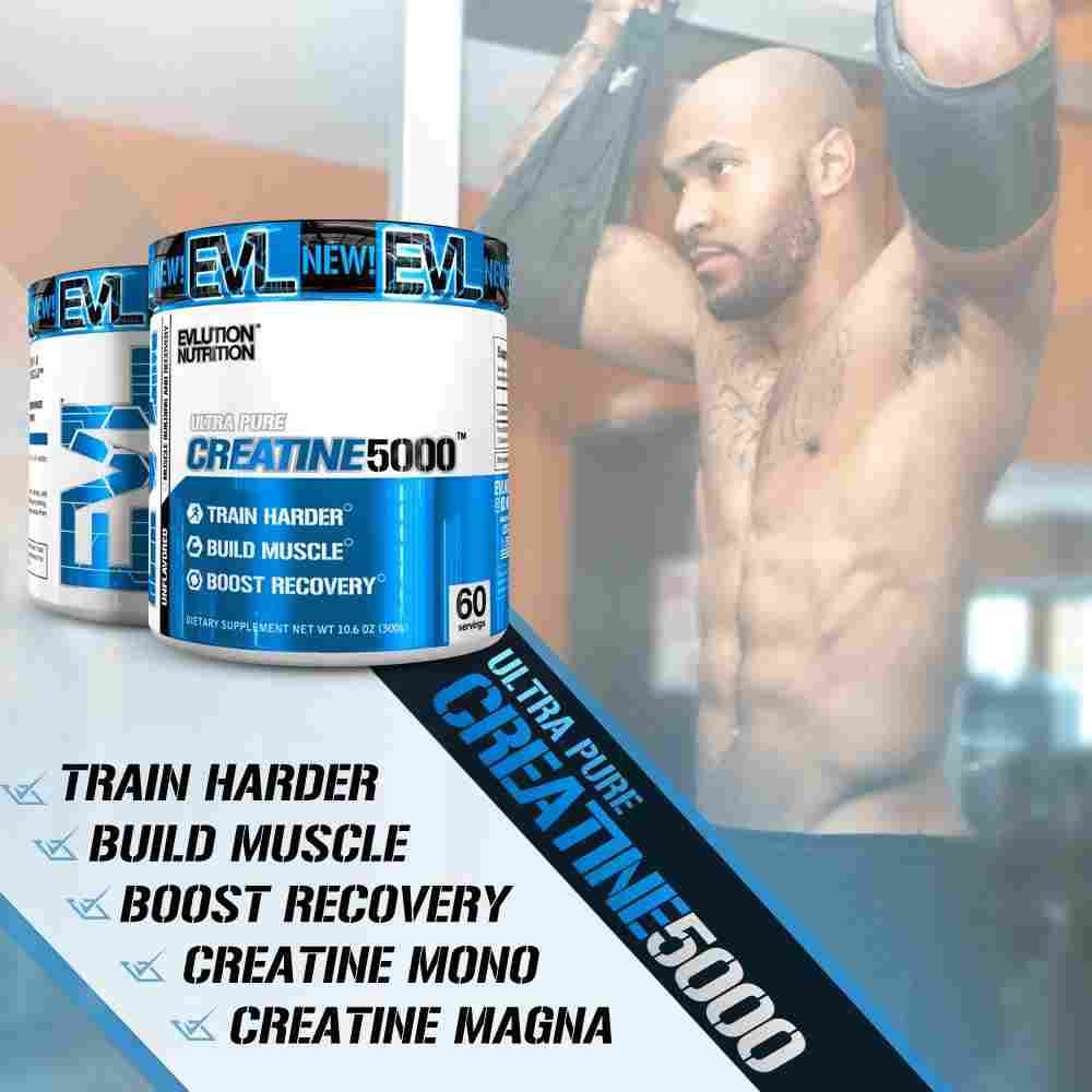 Creatine Tăng Sức Mạnh Cơ Bắp Trong Tập Luyện Evl Creatine 5000 60 Lần Dùng