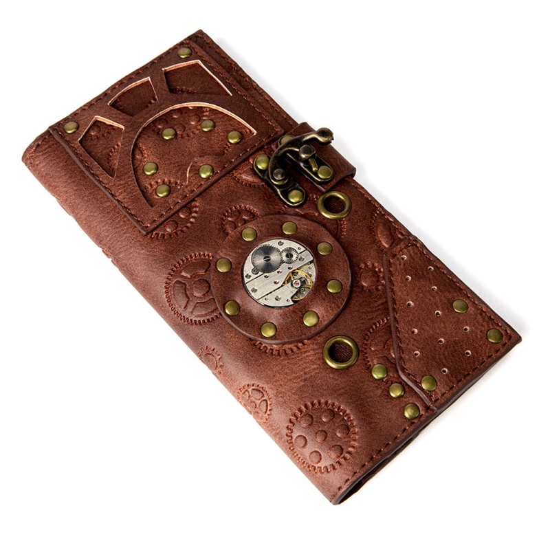 Ví Da PU Dáng Dài Phong Cách Steampunk Cổ Điển Thời Trang Cho Nữ