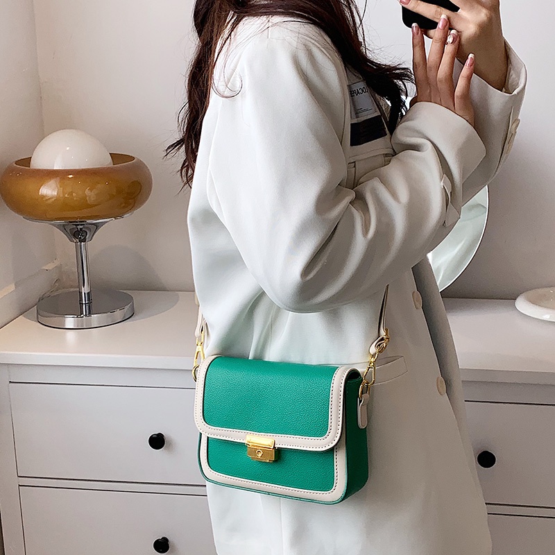 Túi Đeo Vai Màu Sắc Tương Phản Thời Trang Cho Nữ