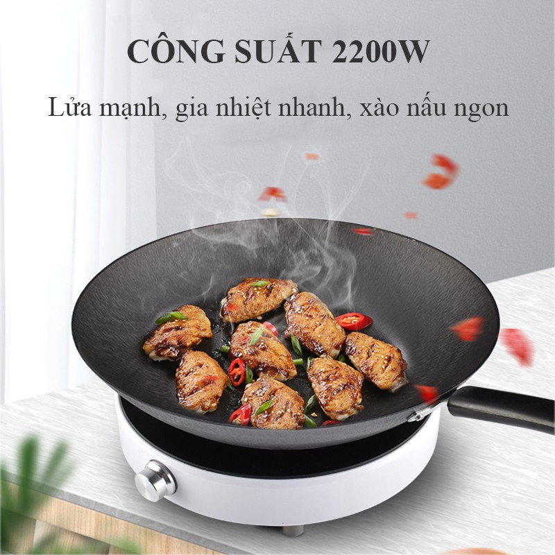Bếp điện từ mini cảm ứng hình tròn công suất 2200W sử dụng mọi loại nồi đa năng tiện lợi  VT268
