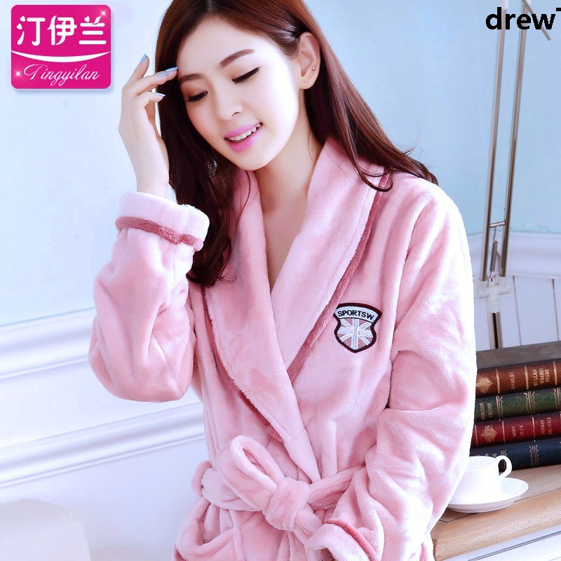 Áo Choàng Tắm Màu Đỏ San Hô Cho Phụ Nữ Trung Niên | BigBuy360 - bigbuy360.vn