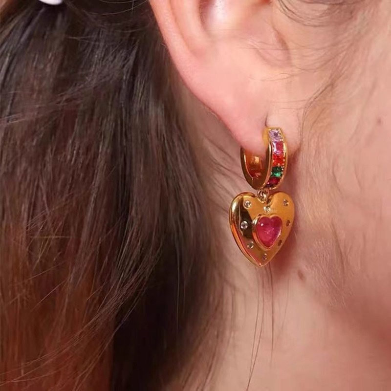 Bông Tai Hình Ngôi Sao Trái Tim Dễ Phối Đồ Thời Trang