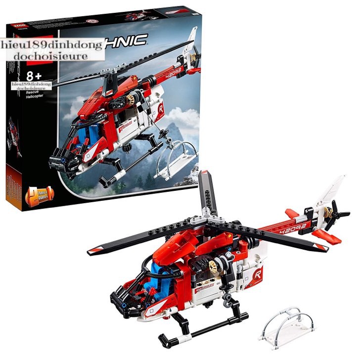 Lắp ráp xếp hình NOT Lego Technic 42092 Lepin 20095 Trực Thăng Cứu Hộ 325 khối