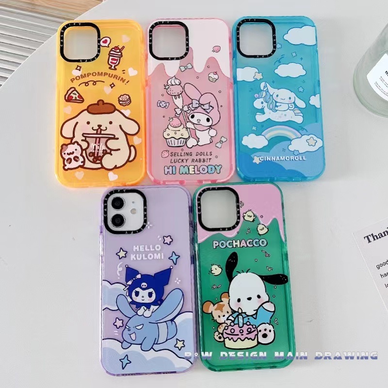 Ốp Điện Thoại Silicon Mềm Trong Suốt Chống Sốc In Hình Sanrio Cho iPhone 13 12 11 Pro MAX X XS MAX XR 6 6s 7 8 Plus
