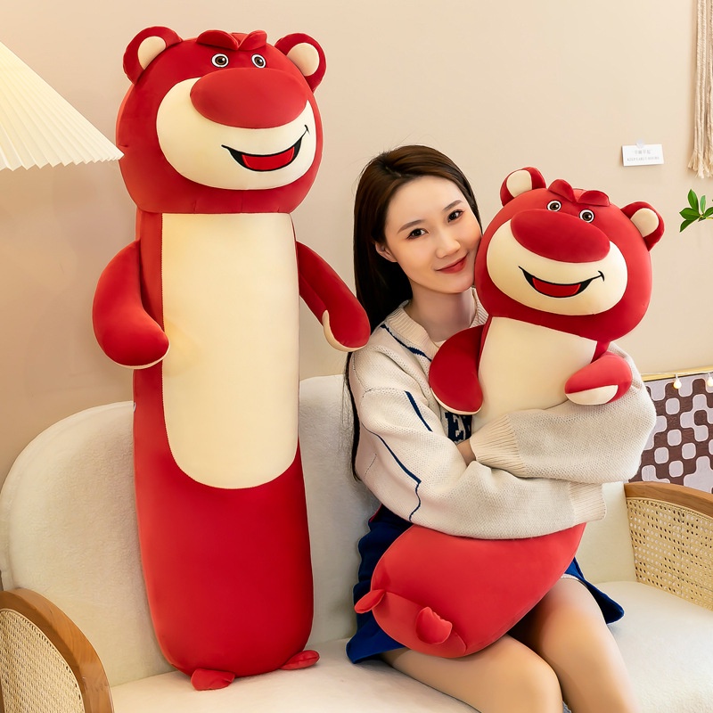 Gối Ôm Dài Hình Gấu Nhồi Bông Dễ Thương Dùng Làm Quà Tặng Sinh Nhật Cho Bé