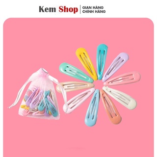 Set kẹp tóc cho bé gái, cặp tóc Hàn Quốc cute 1 túi 20 chiếc- Kem Shop