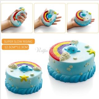 Squishy Bánh Kem đại Dương Màu Xanh