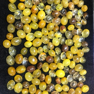 Mặt nhẪN Thạch Anh Tóc Vang Or nâu đỏ