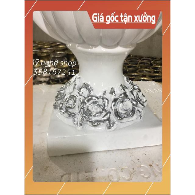 Bình hoa composite,Mỹ nghệ shop, decor, trang trí, quà tặng sinh nhật, tân gia, bình hoa giả, cao cấp mã sen bao vỡ