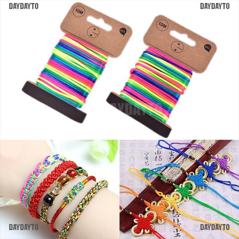 Cuộn Chỉ Nhiều Màu 10M 2.5mm Chuyên Dụng Cho Làm Vòng Đeo Tay