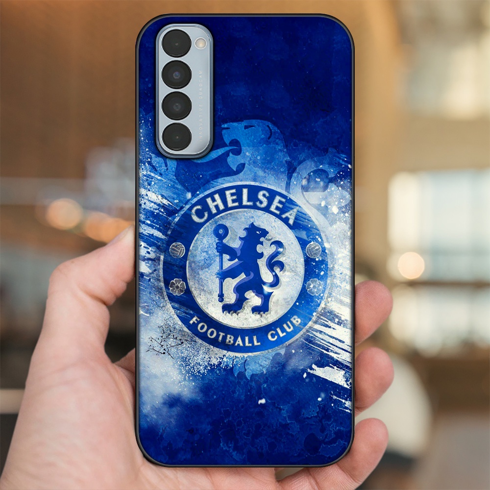 Ốp lưng Oppo Reno 4 Pro viền đen in hình Chelsea FC
