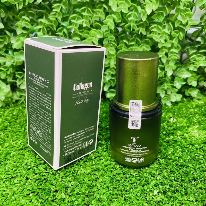 TINH DẦU DƯỠNG TÓC TOCO COLLAGEN (Ý) 60ml - SIÊU PHỤC HỒI TÓC HƯ TỔN