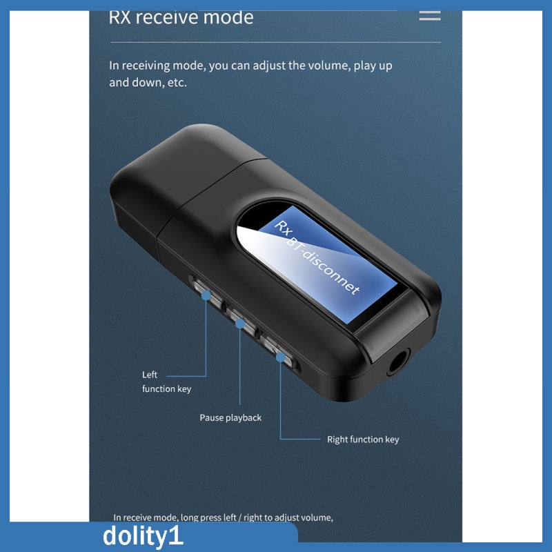USB Bluetooth 5.0 âm thanh màn hình LCD cổng 3.5MM Dongle cho PC TV