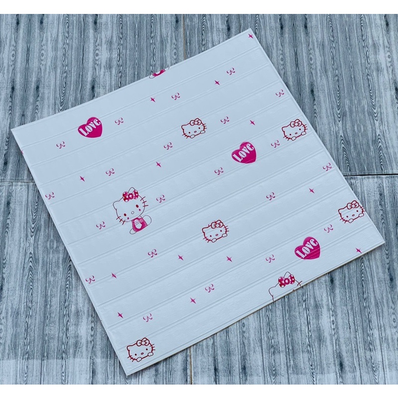 Xốp dán tường hoa văn lá Thường Xuân, kit ty, bồ công anh, hoa văn