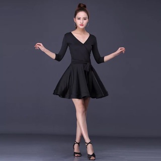 Đầm khiêu vũ dance dáng xoè( sẵn đen M)