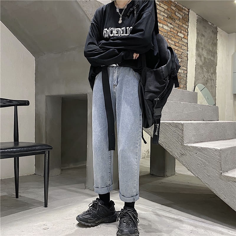 Quần jean nam - baggy nam hàn quốc- jean wash màu đep