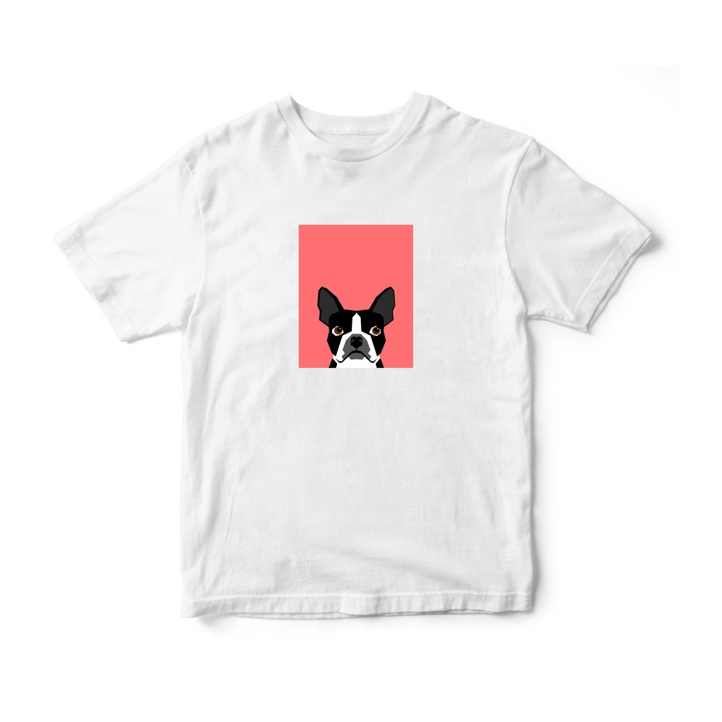 Áo thun in hình Boston terrier giảm giá shock