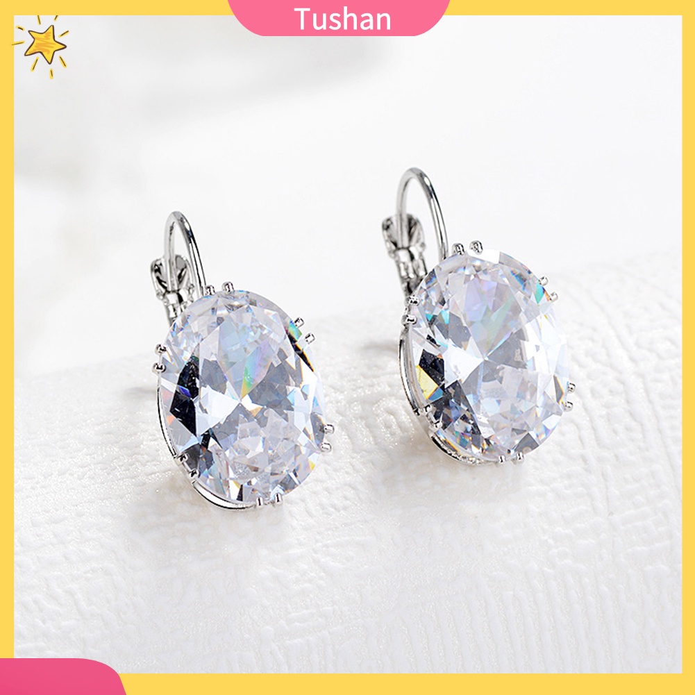 Khuyên tai nữ đính đá dáng dài phong cách thời trang