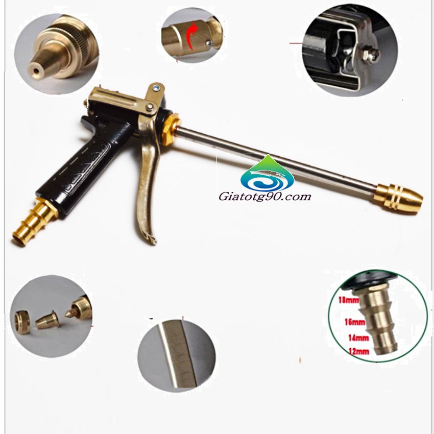 ❤️FREESHIP❤️🚛 Súng Vòi Xịt Rửa Xe Chuyên Nghiệp Tăng Áp Lực Nước 300% 206318 1 [SKM]