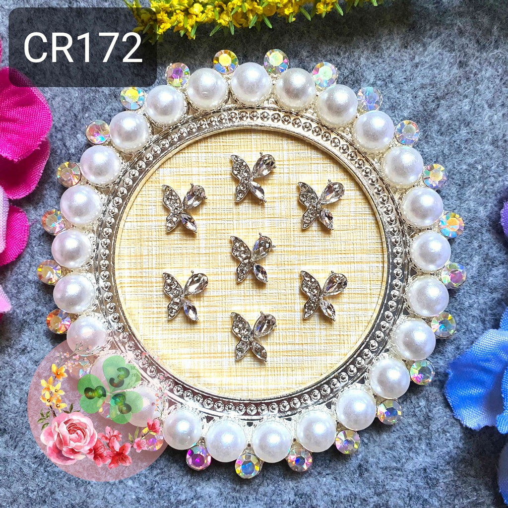 Mã CR055 - CR172 . Charm kim loại đính đá trang trí móng siêu xinh.