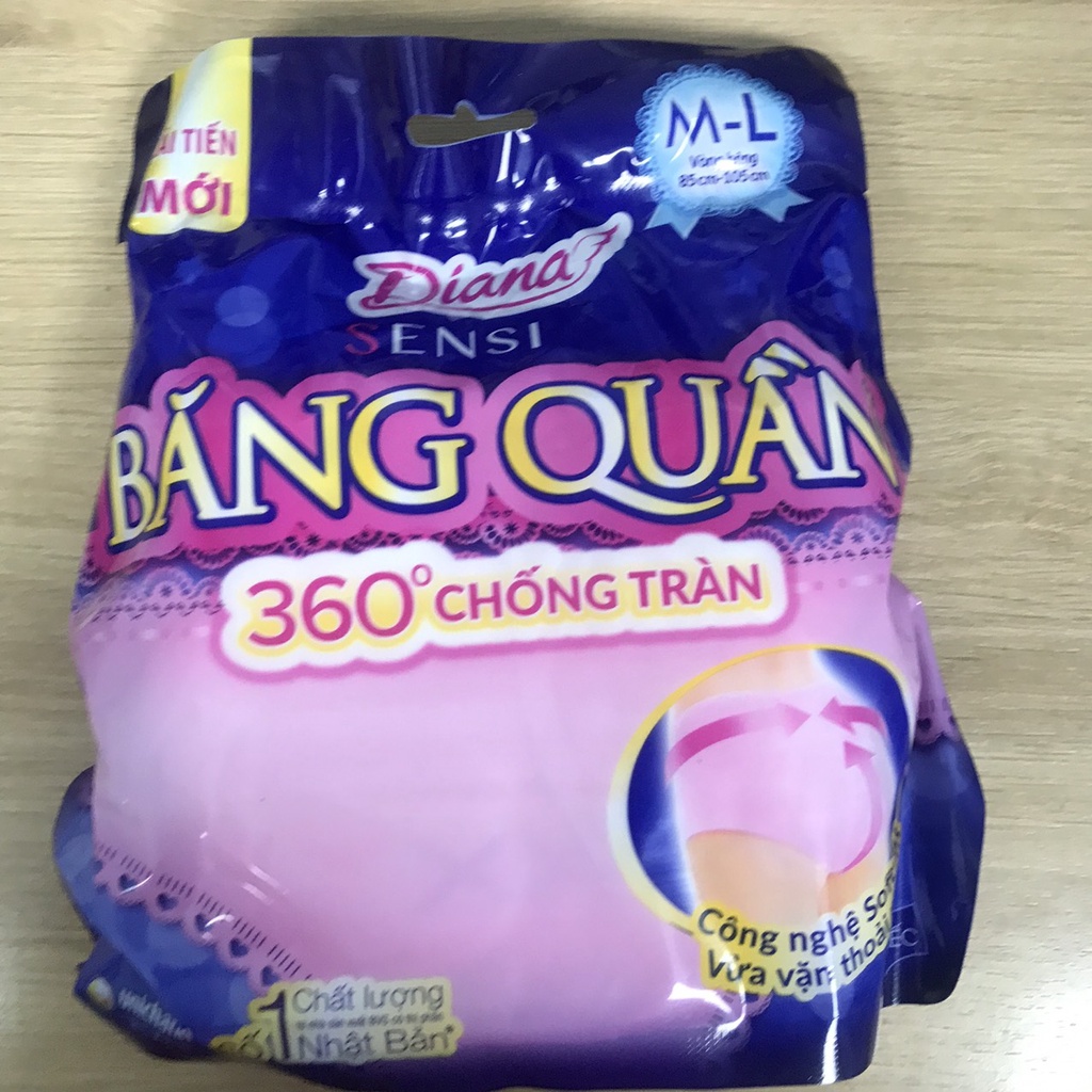 Băng vệ sinh Diana Sensi Size S-M dạng quần /tã người lớn - hàng có sẵn - 360 độ chống tràn - ban đêm