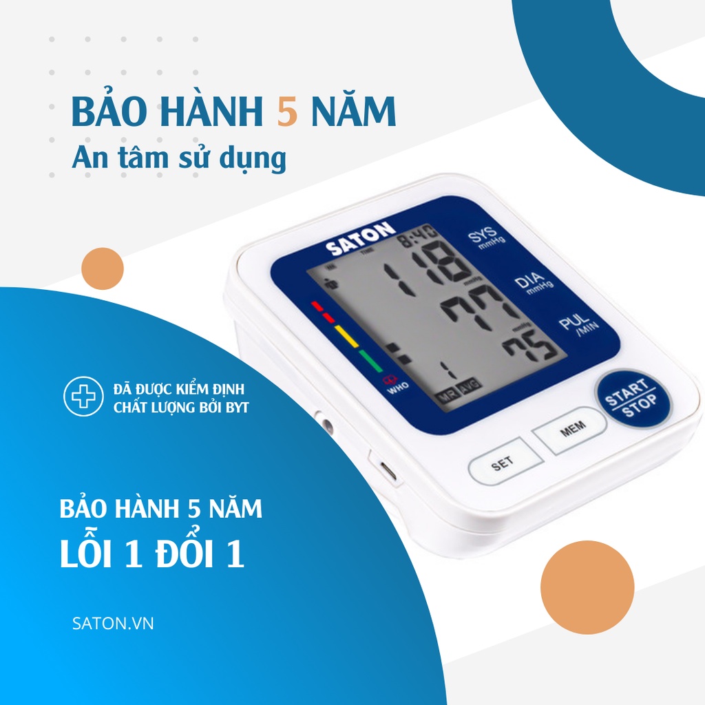 Máy đo huyết áp bắp tay tự động SATON BSX516 Gian hàng chính hãng