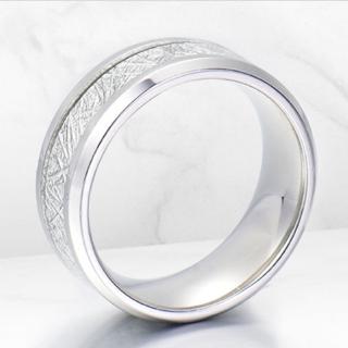 Nhẫn thép không gỉ 8mm họa tiết sừng nai kích thước 7-14