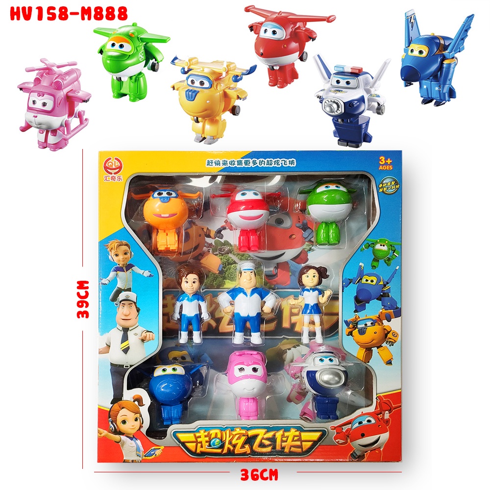 Bộ 6 xe Robocar Poli biến hình-Đồ Chơi Biến Hình Biệt Đội Xe Cứu Hộ Poli-Đồ Chơi Xe Poli Biến Hình
