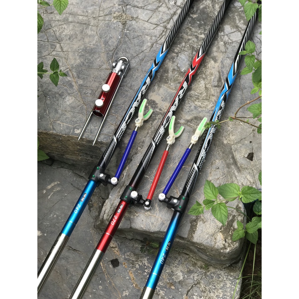 Gác Cần Câu Đài Carbon Gác hãng  kèm chân cắm đất, gác cần câu đài, chất liệu carbon