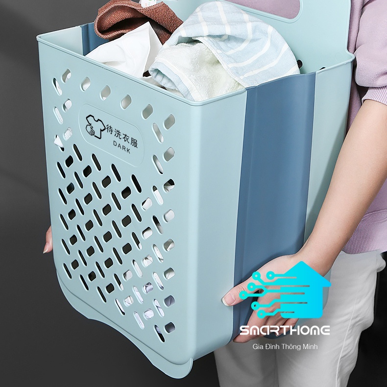 Giỏ Đựng Quần Áo Gấp Gọn Treo Tường Dehub, Size Lớn ,Có Thể Gấp Gọn Di Chuyển Dễ Dàng, Chất Liệu Bền Đẹp Chắc Chắn