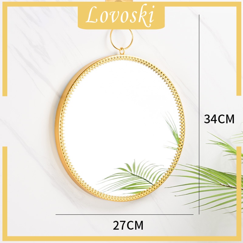 [LOVOSKI]Round Mirror Makeup Vanity Dressing Mirror Bathroom Mirrors