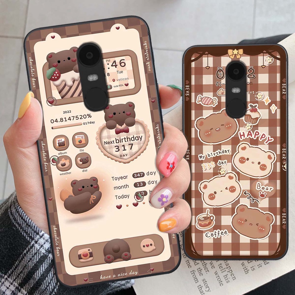 Ốp lưng Xiaomi Redmi Note 4/ Note 4x / Redmi 5 Plus hình 3D gấu bear, thỏ cute hình nền đẹp