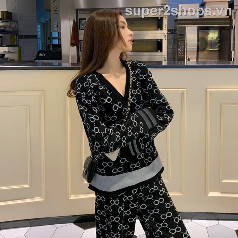 ✣❀Bộ 2 Sản Phẩm Áo Thun Dài Tay + Quần Dài Phong Cách GUCCI Thời Trang