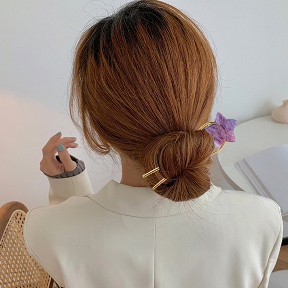 Trâm Cài Tóc Kim Loại Hình Chữ U Nhiều Màu Cho Nữ