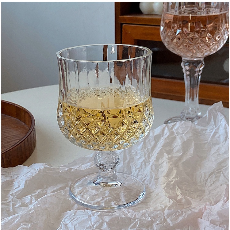 Ly, Tách Uống Nước Có Đế Wine Glass Sọc Chéo