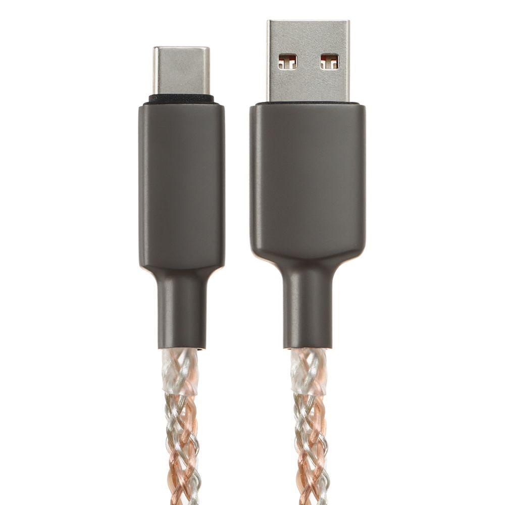 Cáp sạc siêu nhanh RGB 6A USB Type-C 66W 100W màu gradient cho xe hơi